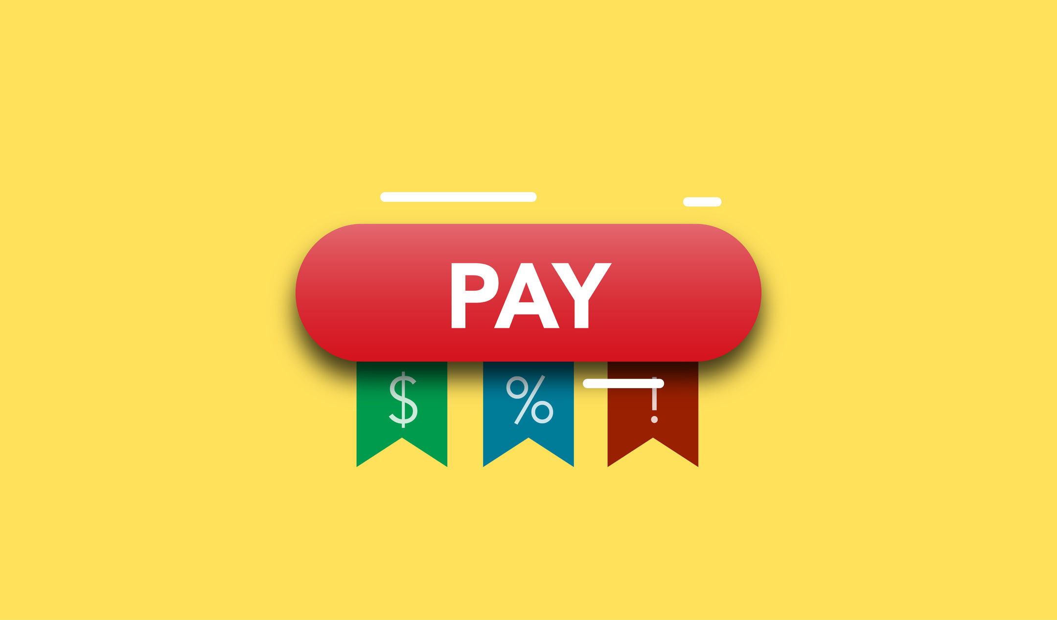 Illustration of payment concept for percents currency and information