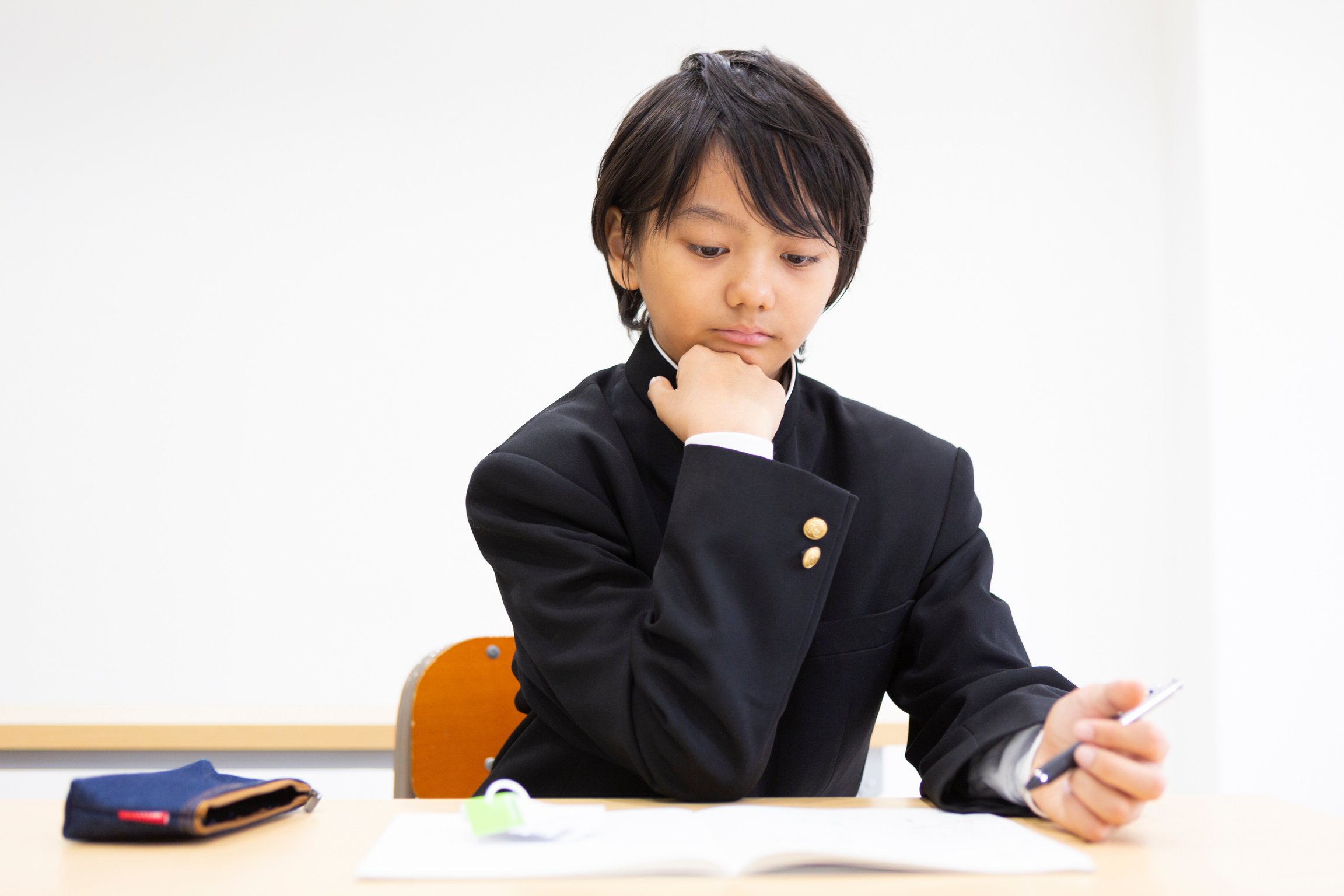 Junior high school students studying at cram school